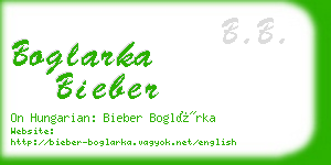 boglarka bieber business card